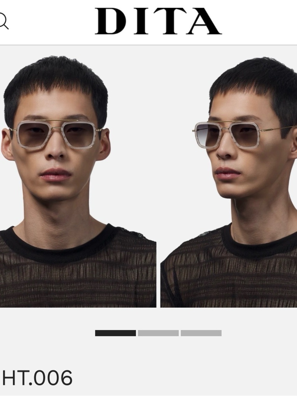 DITA Flight.006 Sunglasses - Smoke Cristal/ Matte Grey And Titanium